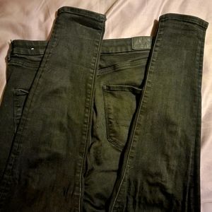 American Eagle High Rise Black Skinny Jeans 12 Long